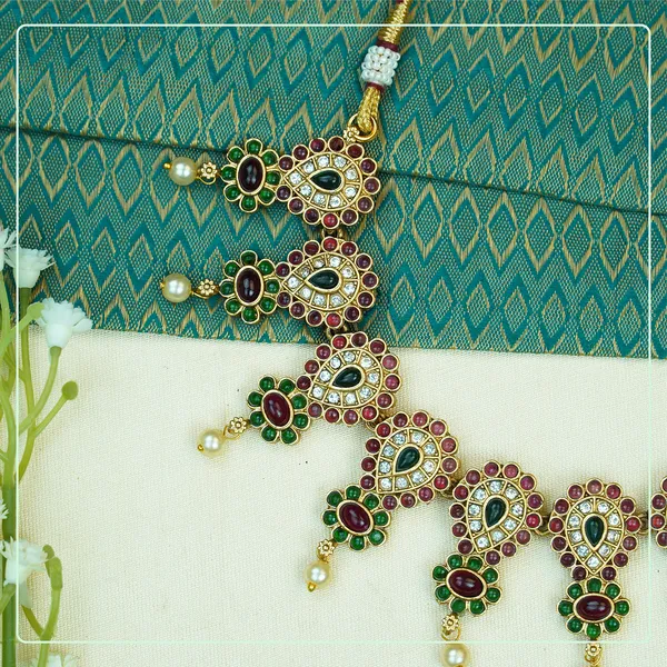 Multicolor_Alloy_Premium_Earring_&_Necklace_Set_|_South_Indian_Jewellery