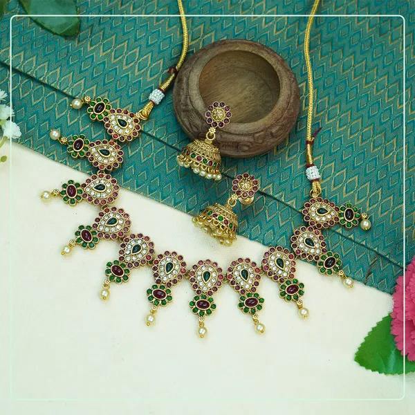 Multicolor_Alloy_Premium_Earring_&_Necklace_Set_|_South_Indian_Jewellery