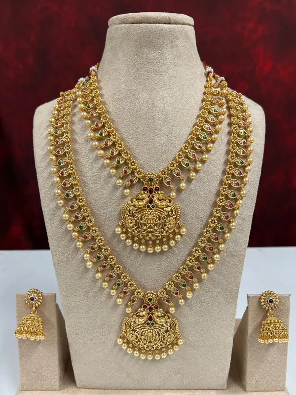 Temple_Jewellery_Peacock_Design_Combo_Set_|_South_Indian_Jewellery