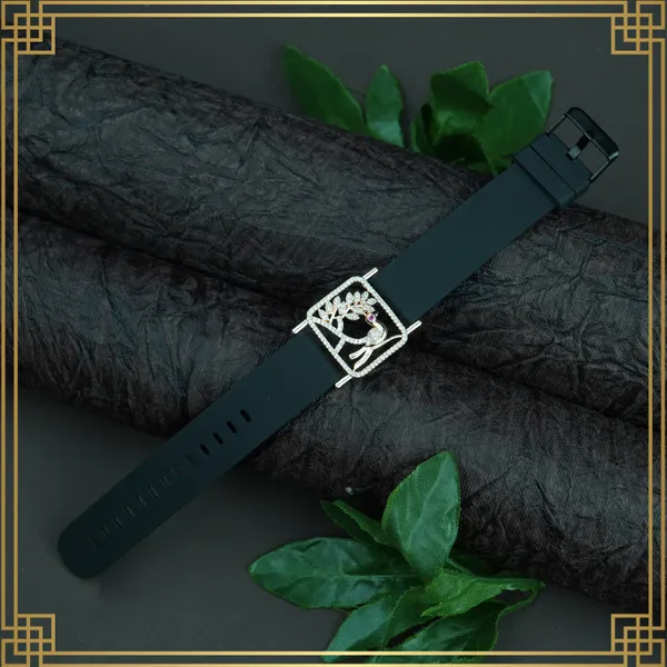 Dark_Green_Wrist_Watch_Style_Rose_Gold_Plated_Bracelet_-_Perfect_Gift_For_Her