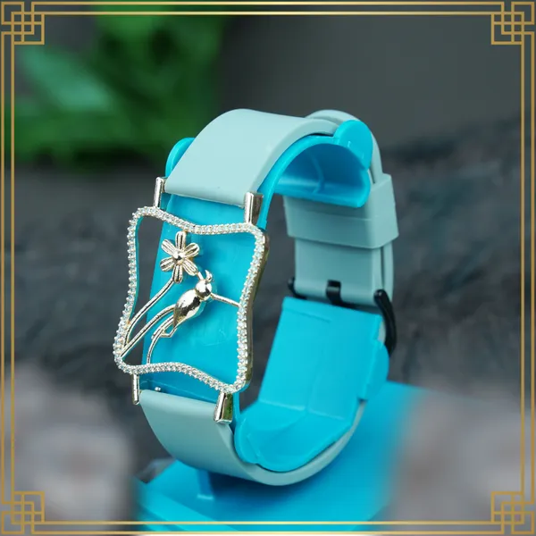 Blue_Wrist_Watch_Style_Rose_Gold_Plated_Bracelet_-_Perfect_Gift_For_Her