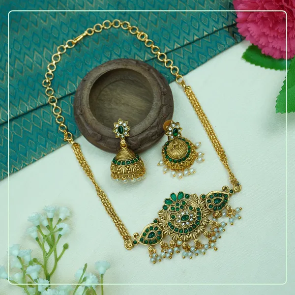 Multicolor_Alloy_Premium_Earring_&_Necklace_Set_|_South_Indian_Jewellery