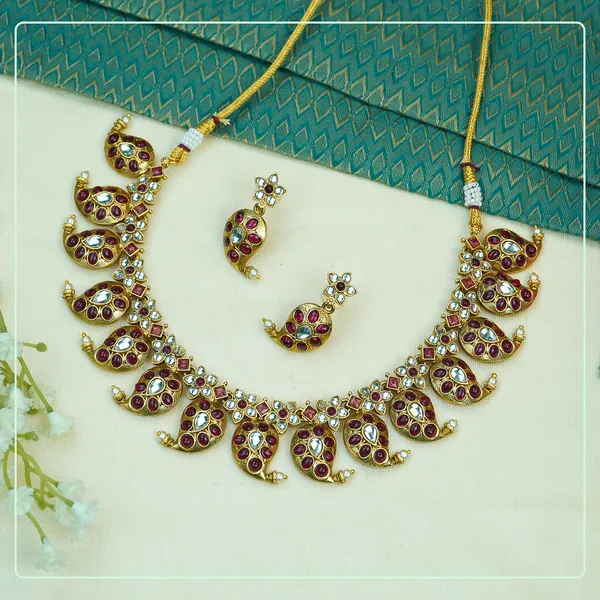 Multicolor_Alloy_Premium_Earring_&_Necklace_Set_|_South_Indian_Jewellery