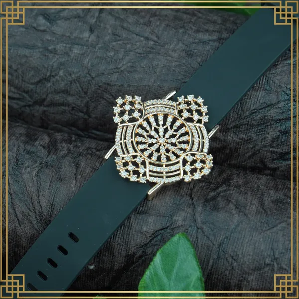 Dark_Green_Wrist_Watch_Style_Rose_Gold_Plated_Bracelet_-_Perfect_Gift_For_Her