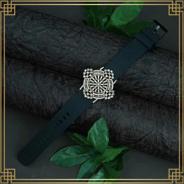 Dark_Green_Wrist_Watch_Style_Rose_Gold_Plated_Bracelet_-_Perfect_Gift_For_Her