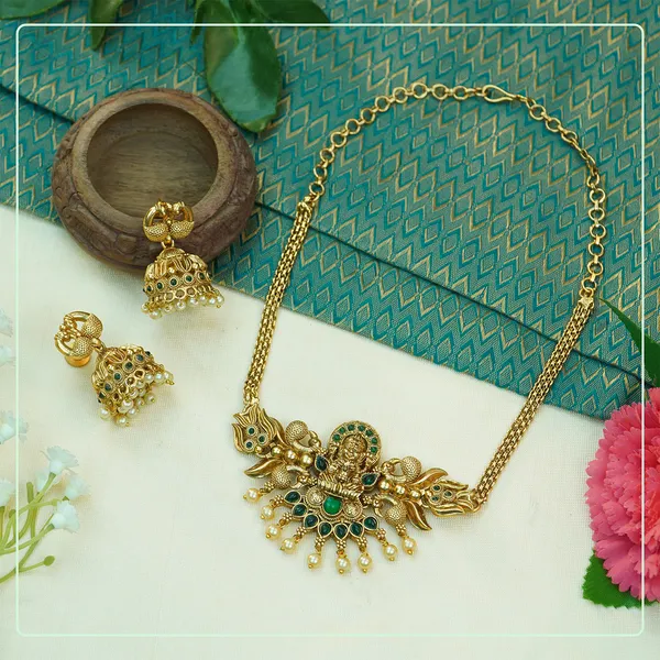 Multicolor_Alloy_Premium_Earring_&_Necklace_Set_|_South_Indian_Jewellery
