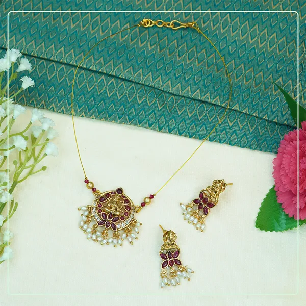 Multicolor_Alloy_Premium_Earring_&_Necklace_Set_|_South_Indian_Jewellery