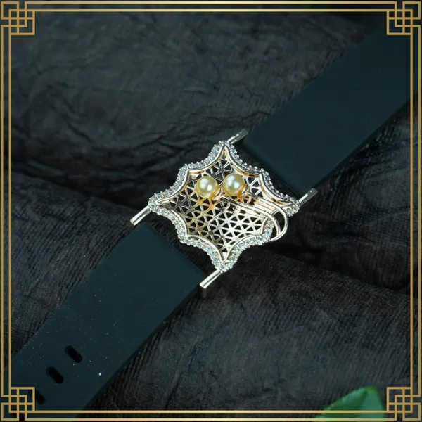 Dark_Green_Wrist_Watch_Style_Rose_Gold_Plated_Bracelet_-_Perfect_Gift_For_Her