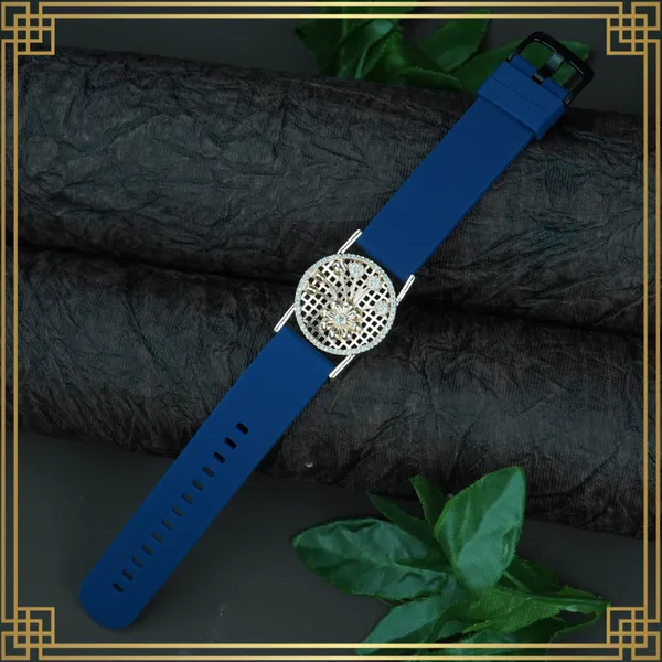 Navy_Blue_Wrist_Watch_Style_Rose_Gold_Plated_Bracelet_-_Perfect_Gift_For_Her