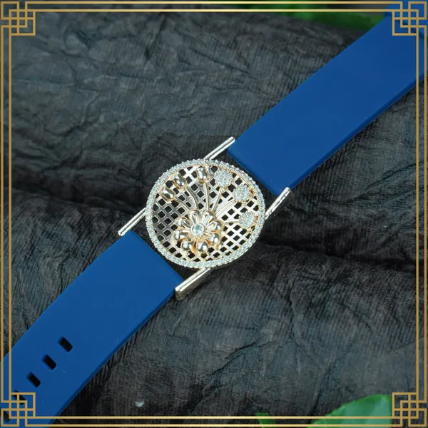 Navy_Blue_Wrist_Watch_Style_Rose_Gold_Plated_Bracelet_-_Perfect_Gift_For_Her