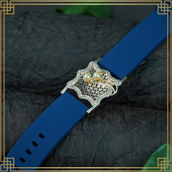 Navy_Blue_Wrist_Watch_Style_Rose_Gold_Plated_Bracelet_-_Perfect_Gift_For_Her