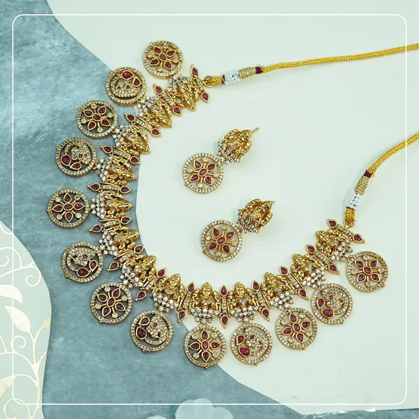 Bridal_Lakshmi_AD_Temple_Necklace_with_Coin_&_Elephant_Design_�_Premium_Brass_Heritage_Jewelry