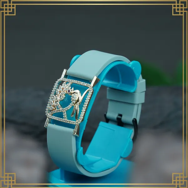 Blue_Wrist_Watch_Style_Rose_Gold_Plated_Bracelet_-_Perfect_Gift_For_Her