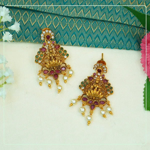 Multicolor_Alloy_Premium_Earring_&_Necklace_Set_|_South_Indian_Jewellery