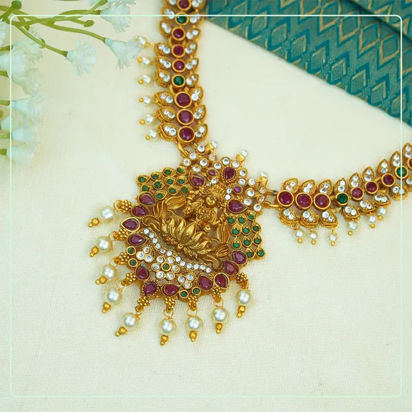 Multicolor_Alloy_Premium_Earring_&_Necklace_Set_|_South_Indian_Jewellery