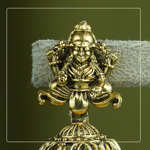 Jyotika_Jhumka_|_Small_Temple_Jewellery_Earrings_with_Lakshmi_Design