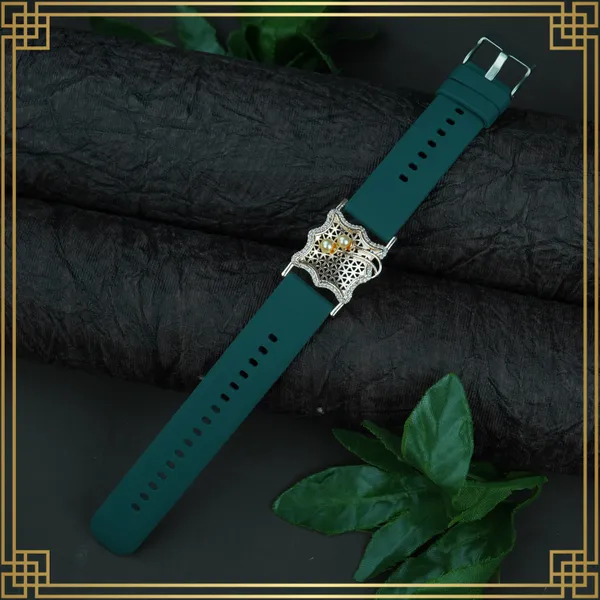 Green_Wrist_Watch_Style_Rose_Gold_Plated_Bracelet_-_Perfect_Gift_For_Her
