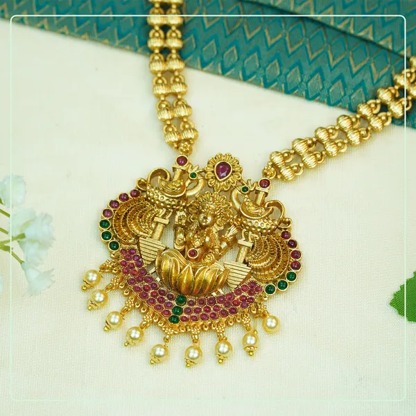 Multicolor_Alloy_Premium_Earring_&_Necklace_Set_|_South_Indian_Jewellery