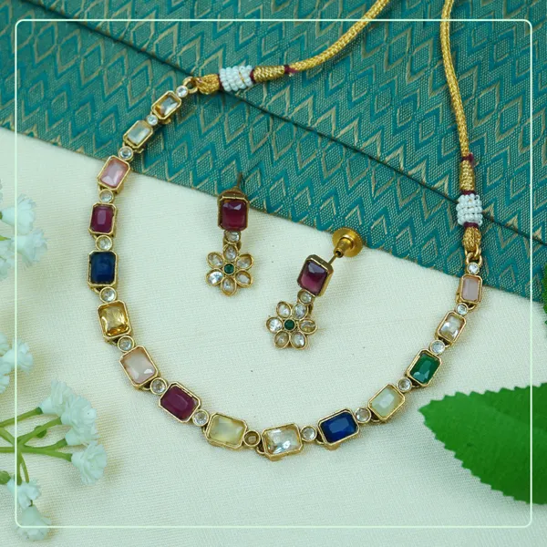 Multicolor_Alloy_Premium_Earring_&_Necklace_Set_|_South_Indian_Jewellery