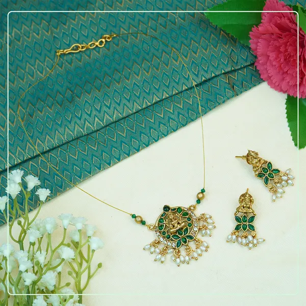 Multicolor_Alloy_Premium_Earring_&_Necklace_Set_|_South_Indian_Jewellery