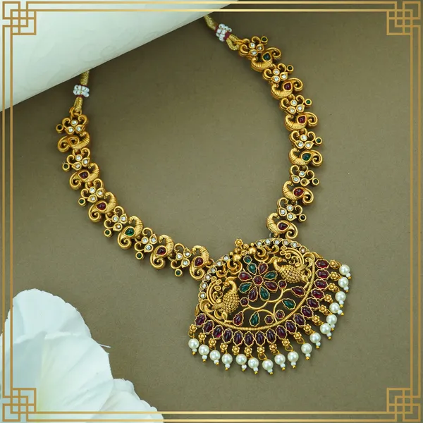 Multicolor_Alloy_Premium_Earring_&_Necklace_Combo_Set_|_South_Indian_Jewellery