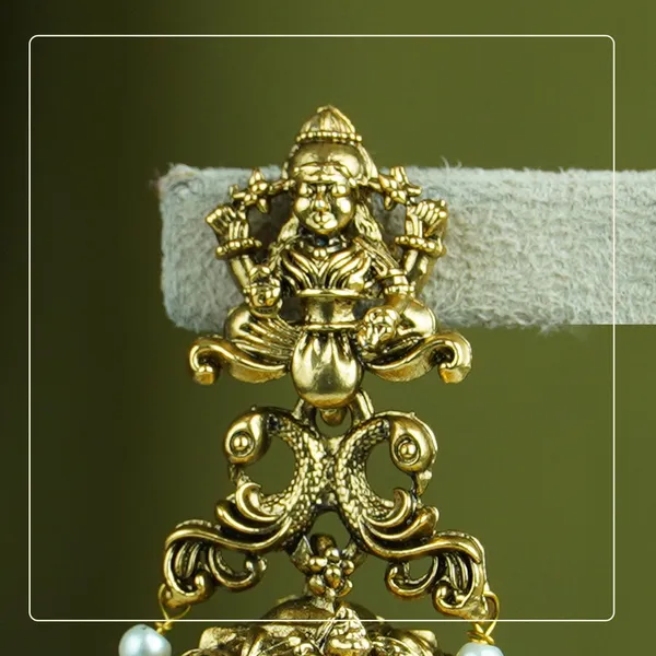 Janmika_Medium_Lakshmi_&_Peacock_Jhumki_with_Pearls_|_Divine_Festive_Collection_by_Pinak_Jewel