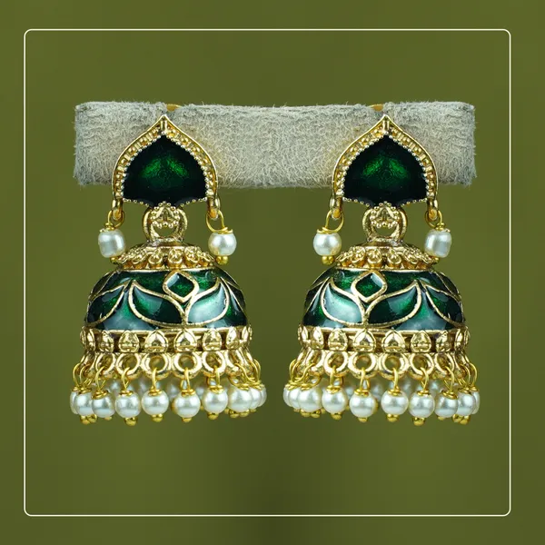 Jivika_Jhumka_|_Palakka_Design_Temple_Jewellery