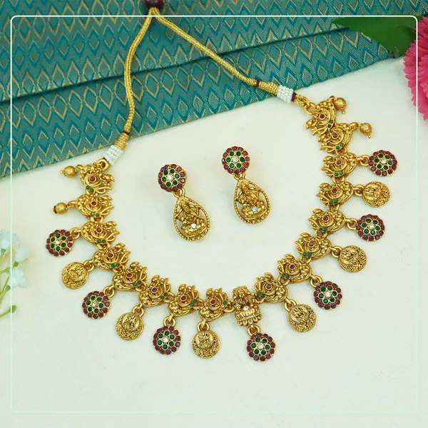 Multicolor_Alloy_Premium_Earring_&_Necklace_Set_|_South_Indian_Jewellery