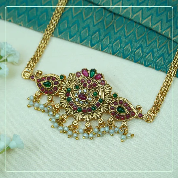 Multicolor_Alloy_Premium_Earring_&_Necklace_Set_|_South_Indian_Jewellery
