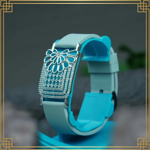 Blue_Wrist_Watch_Style_Rose_Gold_Plated_Bracelet_-_Perfect_Gift_For_Her