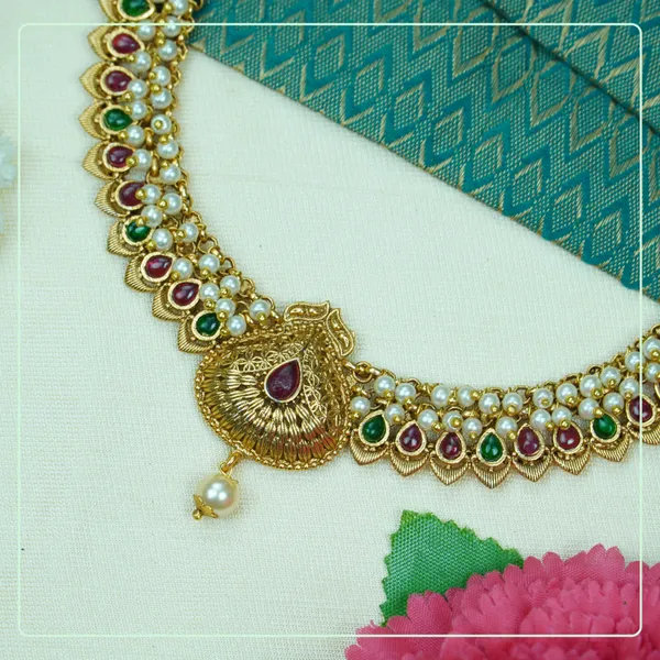 Multicolor_Alloy_Premium_Earring_&_Necklace_Set_|_South_Indian_Jewellery