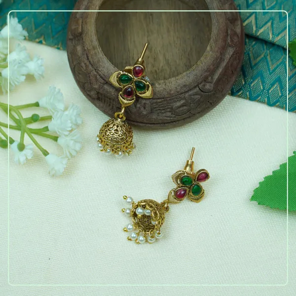 Multicolor_Alloy_Premium_Earring_&_Necklace_Set_|_South_Indian_Jewellery