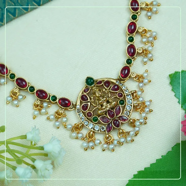 Multicolor_Alloy_Premium_Earring_&_Necklace_Set_|_South_Indian_Jewellery