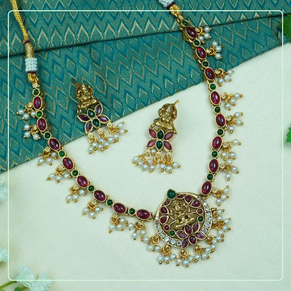 Multicolor_Alloy_Premium_Earring_&_Necklace_Set_|_South_Indian_Jewellery