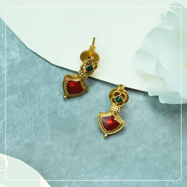 Palakka_Enamel_Floral_Temple_Necklace_Lightweight_Everyday_South_Indian_Jewelry