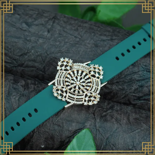 Green_Wrist_Watch_Style_Rose_Gold_Plated_Bracelet_-_Perfect_Gift_For_Her