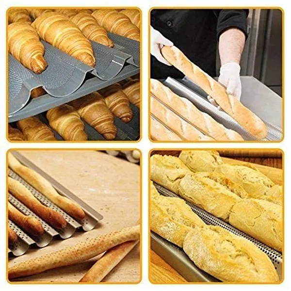 5_Slot_16_x_24_Inches_Non_Stick___Aluminum_Baguette_Tray_French_Loaf_Bread_Tray_for_Baking_Purposes_-5_Slot_Waves_Large_Tray_Size_16_X_24_Inches_Approx_with_Covered_Border