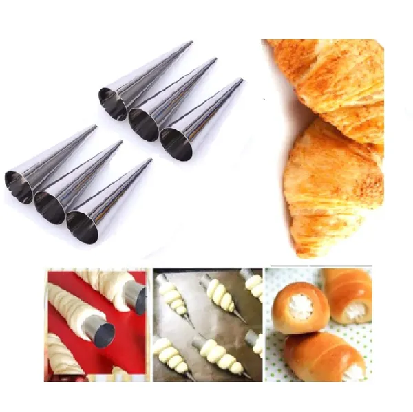 6_Pcs_DIY_Non-Stick_Stainless_Steel_Baking_Cones_Set._Spiral_Horn_Pastry_Cream_Roll_Tubes/Cake_Cone_Mold/Cannoli_Forms/Croissant_Shell_Metal_Ice_Cream_Roll/Funnel_Shape/Kitchen/Party