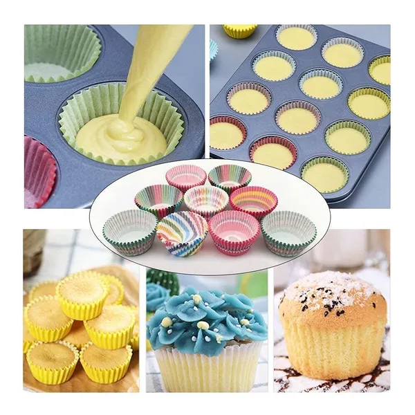 Cake_Making_Set_–_4_in_1_Combo_of_Round_Shape_Cake_Mould,_Bread_Loaf_Pan,_6_Slot_Muffin_Tray,_&_100_Pcs_Paper_Cake_Cup_Liners_I_Cake_Baking_and_Decoration_Tools_I_Microwave_or_Oven_Safe_–_Black