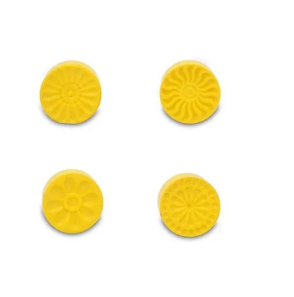 Peda_Maker_Press_Stamp|5_In_1_Peda_Shape_Maker|Plastic_Peda_Stamping_Mould_Kitchen_Accessories,_1.5_Inch,_Yellow