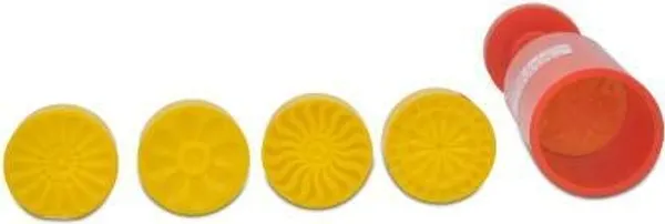 Peda_Maker_Press_Stamp|5_In_1_Peda_Shape_Maker|Plastic_Peda_Stamping_Mould_Kitchen_Accessories,_1.5_Inch,_Yellow