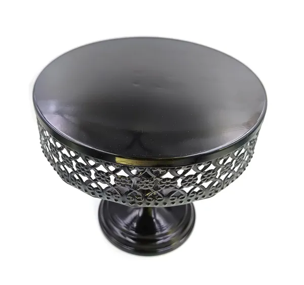Prime_Bakers_and_Moulders_Decorative_Metal_Cake_and_Pizza_Display_Stand,_Handmade_(Black)