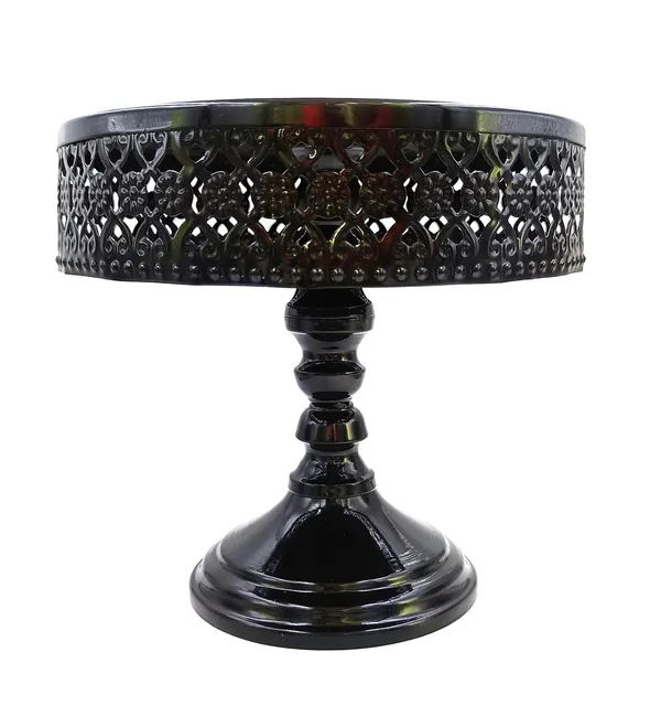 Prime_Bakers_and_Moulders_Decorative_Metal_Cake_and_Pizza_Display_Stand,_Handmade_(Black)
