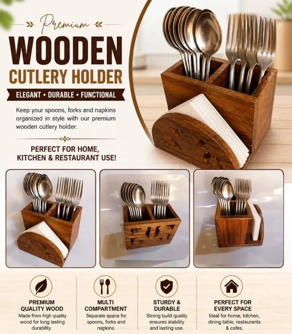 Prime_Bakers_and_Moulders_Wooden_Desk_Organiser,_Handcrafted,_Vintage_Style,_2_Compartment_Pen_Holder,_Desktop_Caddy_for_Pens,_Pencils,_Spoon,_Fork_and_Brushes_and_Tissues
