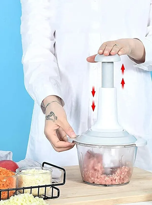 Food_Chopper,_Steel_Large_Manual_Hand-Press_Vegetable_Chopper_Mixer_Cutter_to_Cut_Onion,_Salad,_Tomato,_Potato