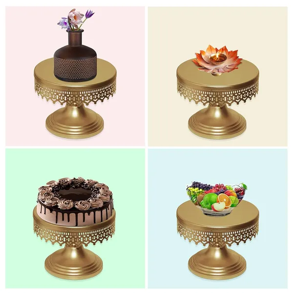 Gold_Round_Shape_Cake_Stand/Iron_Cake_Stand/Metal_Cake_Stand