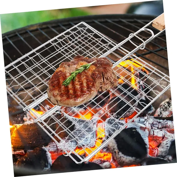 Square_BBQ_Small_Stainless_Steel_With_Wooden_Handle_Paneer_Tandoor_Barbeque_Grill_Net_Basket_for_Fish_Vegetables_Steak_Clip_Fish_Grill_Papad_Chapati,_Toast,_Baigan_Bharta_and_More
