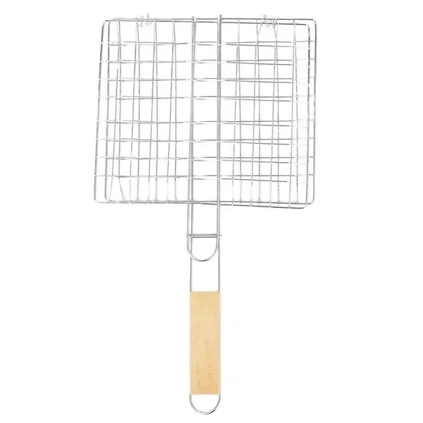 Square_BBQ_Small_Stainless_Steel_With_Wooden_Handle_Paneer_Tandoor_Barbeque_Grill_Net_Basket_for_Fish_Vegetables_Steak_Clip_Fish_Grill_Papad_Chapati,_Toast,_Baigan_Bharta_and_More