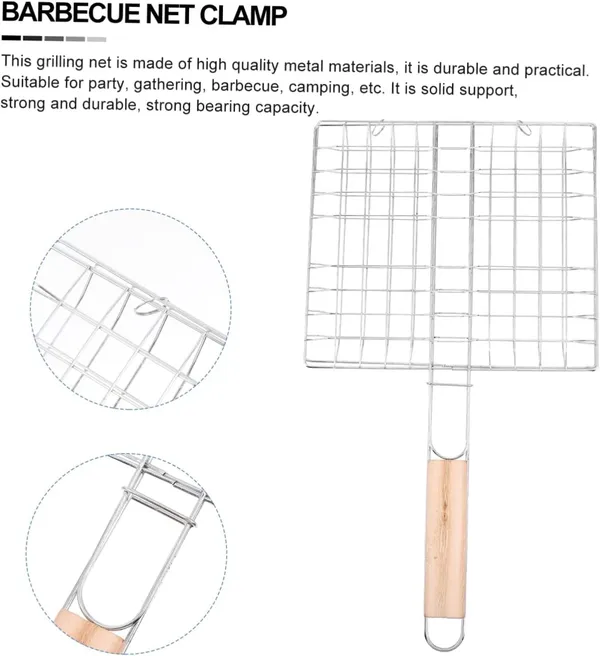 Square_BBQ_Small_Stainless_Steel_With_Wooden_Handle_Paneer_Tandoor_Barbeque_Grill_Net_Basket_for_Fish_Vegetables_Steak_Clip_Fish_Grill_Papad_Chapati,_Toast,_Baigan_Bharta_and_More