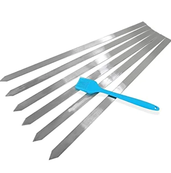 Stainless_Steel_Skewers_for_Kabab,_Chicken,_Paneer_Tikka_-_Set_of_4_Flat_Skewer_Sticks_for_Barbeque